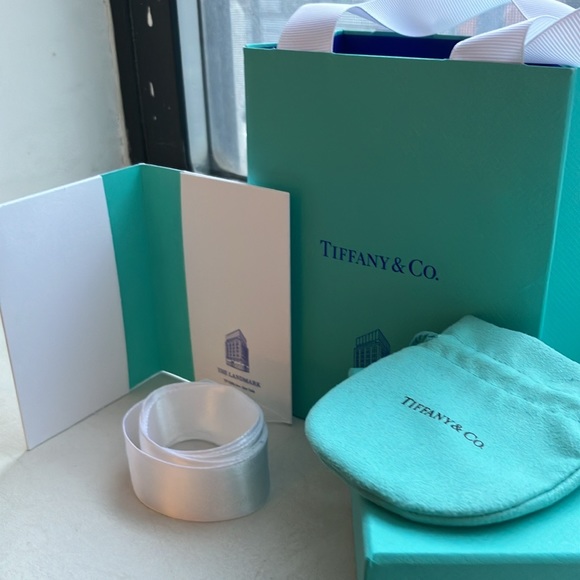 SOLD! Tiffany & Co “The landmark” full set pouch, box, bag, card, ribbon! 🩵 - Picture 2 of 8